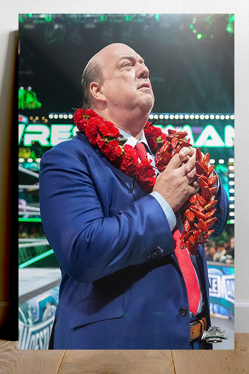 WWE Wrestlemania 40 Paul Heyman HOF Poster | Wrestlemania 40 Exclusive Design | WWE Wrestlemania 40 Memorabilia Print | Paul Heyman Wrestlemania 40 Collectible Art