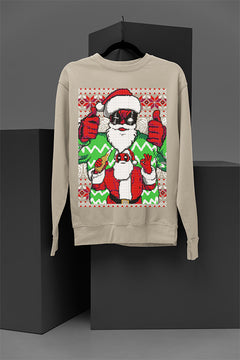 "Merc with a Holiday Mouth" Deadpool Christmas Sweatshirt | Marvel Ugly Design | Comic Book