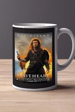 Braveheart 11oz Mug Poster Mel Gibson|Film Memorabilia Braveheart Design