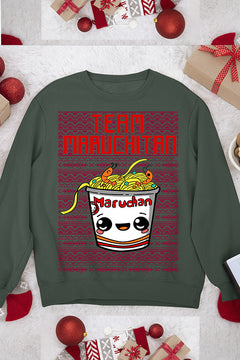 UGLY Crazy Maruchitan Ramen Box Happy Face Christmas Sweatshirt | Funny Ugly Design