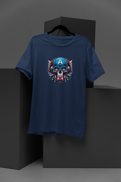 "Captain America Skull Tee | Marvel Inspired T Shirt | Edgy Superhero Fan Shirt"