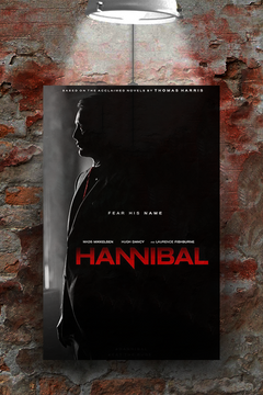 Hannibal Mads Mikkelsen Gloss Poster | TV Show Wall Art | Hannibal TV Series Design