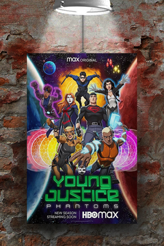 Young Justice Gloss Poster | Nightwing | Aqualad | Miss Martian | Superboy | Artemis - TV Show Design