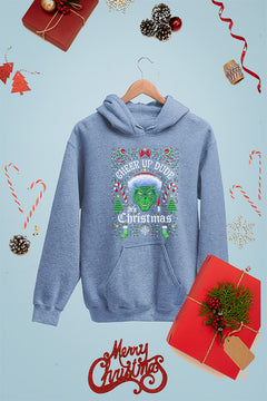 KIDS UGLY Grinch with Motto "Cheer Up Dude" Christmas Hoodie