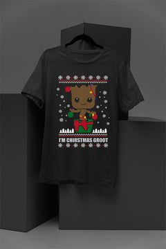 UGLY Marve Baby Groot I Am Christmas Groot | Marvel Christmas Tee | Holiday Funny Shirt