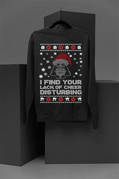 UGLY Star Wars Christmas Vader | Vintage Holiday Darth Vader Sweatshirt | Retro Galactic Christmas Sweatshirt |