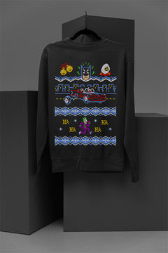 "Gotham Holiday Mashup" Batman | The Joker | Bat Mobile Christmas Sweatshirt