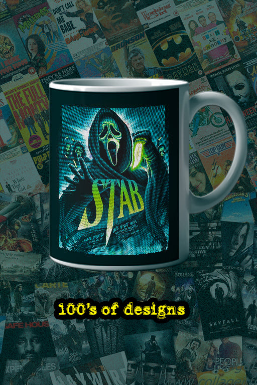 Horror Stab Mug | Cult Film Scream Design | 11oz Mug