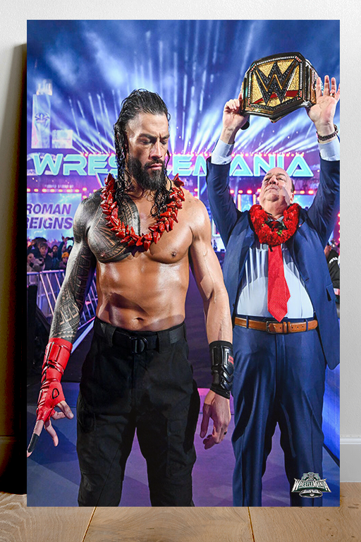 WWE Wrestlemania 40 Roman Reigns Tribal Chief Entrance Gloss Poster | Wrestlemania 40 Exclusive Design | WWE Fan Art | Premium Quality Print