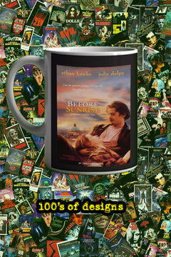 Before Sunrise 11oz Mug Ethan Hawke Julie Delpy Poster | Film Memorabilia Design