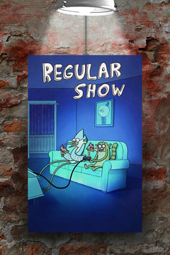Regular Show Mordecai and Rigby Gloss Poster | TV Show Fan Art | Minimalistic Design | Wall Decor | Room Decor | Cartoon Network Show Art