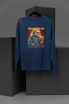 Horror Friday the 13th | Cozy Pullover Sweatshirt | Warm Graphic Hoodie | Halloween
