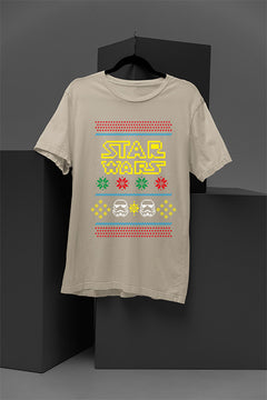 UGLY Galactic Festivities Star Wars Logo & Storm Troopers T-Shirt | Christmas | Star Wars Era