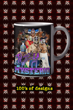 Rey Mysterio 11oz Mug | Pro Wrestling Superstar Rey Mysterio Image Mug