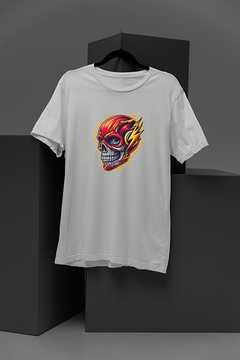 "Speedster Skull Tee | The Flash Inspired Graphic Shirt | DC Comics Fan Apparel | Superhero Skeleton Top"