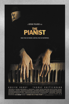 The Pianist Adrien Brody Gloss Poster | Film Artwork | Classic Movie Decor