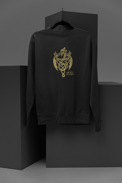 House of The Dragon Gold Three Dragon Emblem Sweatshirt | Game of Thrones Inspired Pullover | Dragon Logo Hoodie | Targaryen Family Sigil Jumper