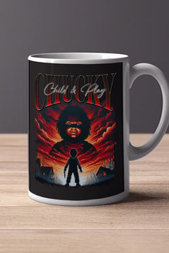 Halloween Chucky 11oz Mug | Horror Film | Cult Classic Design | Scary Doll Collectible