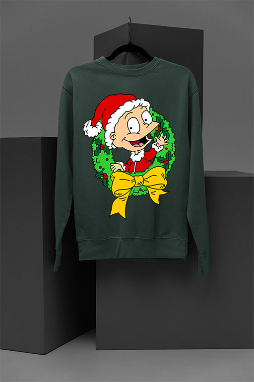 UGLY Vintage Retro Rugrats Tommy Christmas Sweatshirt | 90s Cartoon Holiday Tee | Hipster