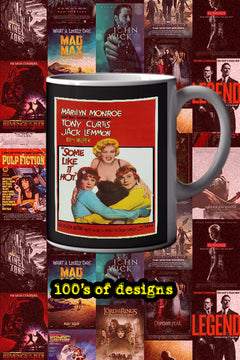 Some Like It Hot 11oz Mug Marilyn Monroe Tony Curtis Jack Lemmon Film Memorabilia | Classic Movie Poster Design