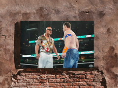 Wrestlemania 40 Poster | The Rock vs John Cena Design | Wrestlemania 40 Event | Premium Gloss Poster