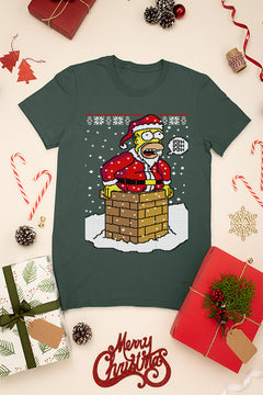 UGLY Santa Homer Simpson | Christmas Ugly Designs | Chimney Stuck Santa | Retro 90