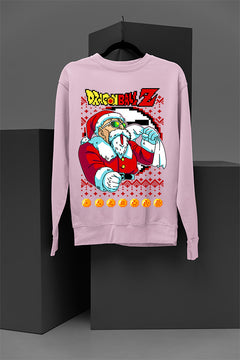 UGLY Roshi Christmas Chaos | Dragon Ball Z Santa Sweatshirt | Festive Anime Wear | Retro