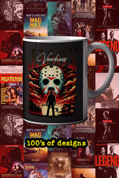 Halloween Jason Voorhees 11oz Mug | Horror Film Poster Design | Scary Movie Fan Gift