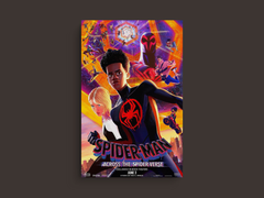 Spiderman Across The Spider-Verse Canvas Print | Miles Morales Art Print | Film Memorabilia | Home Decor Wall Art