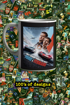 Ford V Ferrari 11oz Mug | Film Memorabilia | Ford V Ferrari Design | Matt Damon Christian Bale