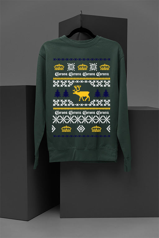 UGLY Corona Beer Christmas Chaos Sweatshirt | Festive Brews | Holiday Hoppy Happiness | Retro