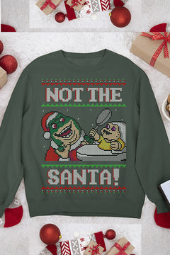 UGLY Blast from the Past: Earl and Baby Sinclair Christmas Sweatshirt | Dinosaurs Sitcom