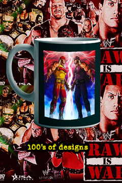 Hulk Hogan vs. Hollywood Hogan 11 oz Mug | Split-Personality Showdown | Wrestling Legends Cup