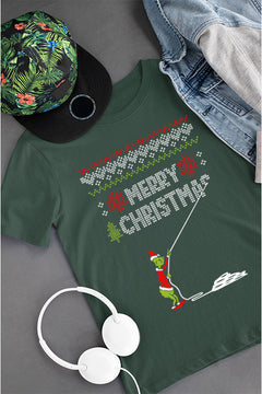 KIDS UGLY | Grinch Merry Christmas | Kids Christmas Ugly Design | Retro Holiday Cheer