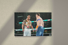 Wrestlemania 40 Canvas Print | The Rock Stares Down John Cena Design | Wrestlemania 40 Memorabilia | WWE Wrestling Decor | Wrestlemania 40 Art | Iconic Wrestling Matchup | Ring Legends Face Off | Collector's Item |