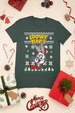 UGLY Retro Bugs Bunny Christmas T-Shirt | Looney Tunes Graphic Tee | Vintage Looney T