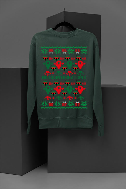 UGLY Star Wars No Disintegrations Christmas Sweatshirt | Mandalorian Vibes | Galactic Festivities