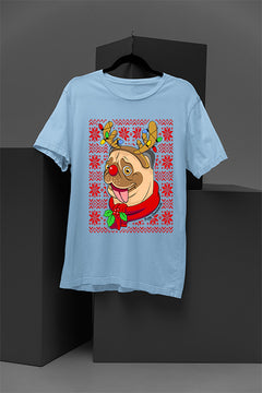 UGLY Pugy Christmas Vintage Sweater | Funny Pug Christmas Tee | Retro Christmas Ugly