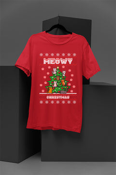 UGLY Meowy Christmas | Retro Ugly Design | Vintage Holiday Collection | Festive Feline Fashion