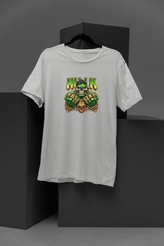 "Unleash Your Inner Hero with The Hulk Skull Gold Bling Tee | Marvel Comics Inspired | Trendy Graphic Shirt for Superhero Fans"