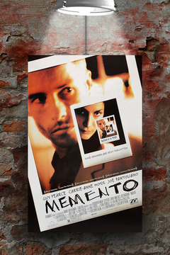 Memento Guy Pearce Gloss Movie Poster | Christopher Nolan Wall Art Print | Film Noir Decor for Cinema Fans