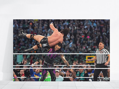 Wrestlemania 40 Canvas Print | Damian Priest Drew McIntyre South Of Heaven Chokeslam Design | Wrestling Fan Art Decor