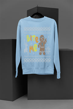UGLY Gingerbread Bite Me Xmas Sweatshirt | Festive Gingerbread Men | Bite Me Christmas