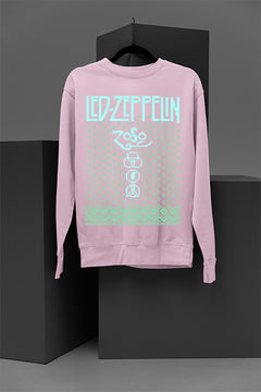 UGLY Rockin' Christmas Led Zeppelin Sweatshirt | Vintage Band Style | Classic Rock Fan |