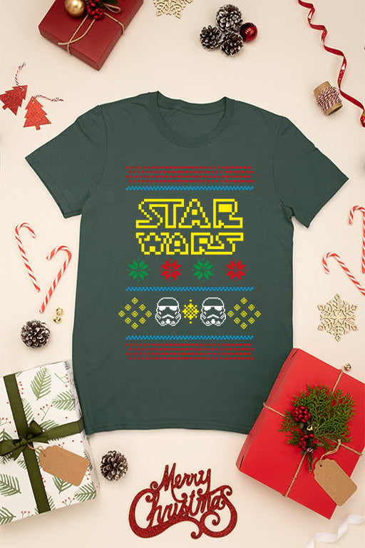 KIDS UGLY Galactic Christmas: Star Wars Logo & Storm Troopers | Retro Kids Style |