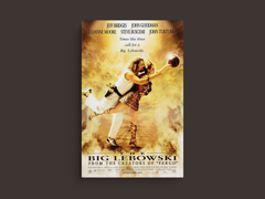 The Big Lebowski Canvas Print Jeff Bridges | Film Art Decor Poster Print | Movie Memorabilia Home Wall Decor