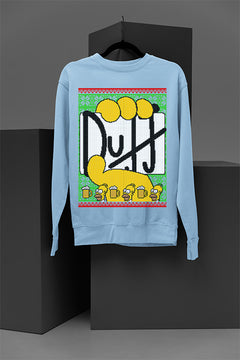 UGLY Festive Homer Simpson & Duff Beer Logo | Christmas Ugly Designs | Retro 90