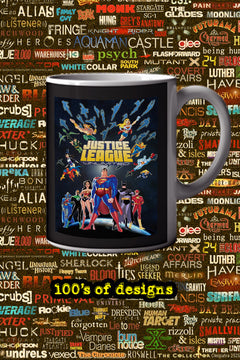 Justice League Unlimited 11oz Mug | TV Show Memorabilia | Justice League Unlimited Design | Superman Wonder Woman Batman Flash Green Lantern