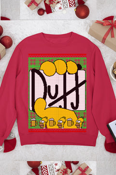 UGLY Festive Homer Simpson & Duff Beer Logo | Christmas Ugly Designs | Retro 90