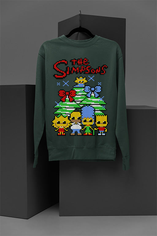 UGLY - Retro Bart Xmas Chaos | Vintage Simpsons Style - Quirky Holiday Sweatshirt